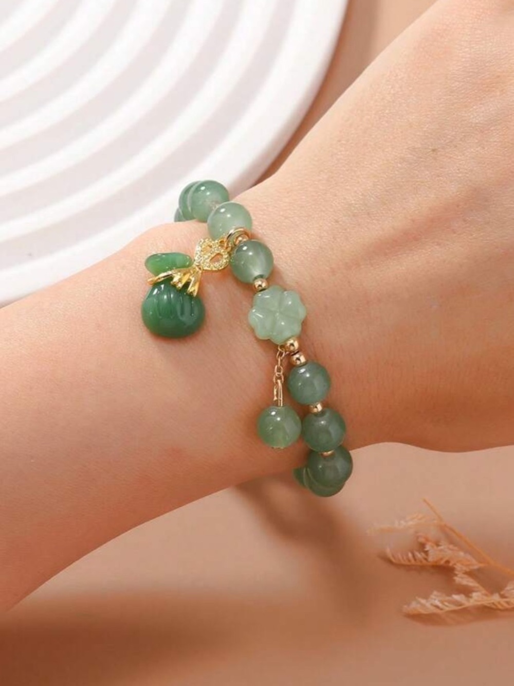 1pc Fashion Money Bag Charm Beaded Bracelet